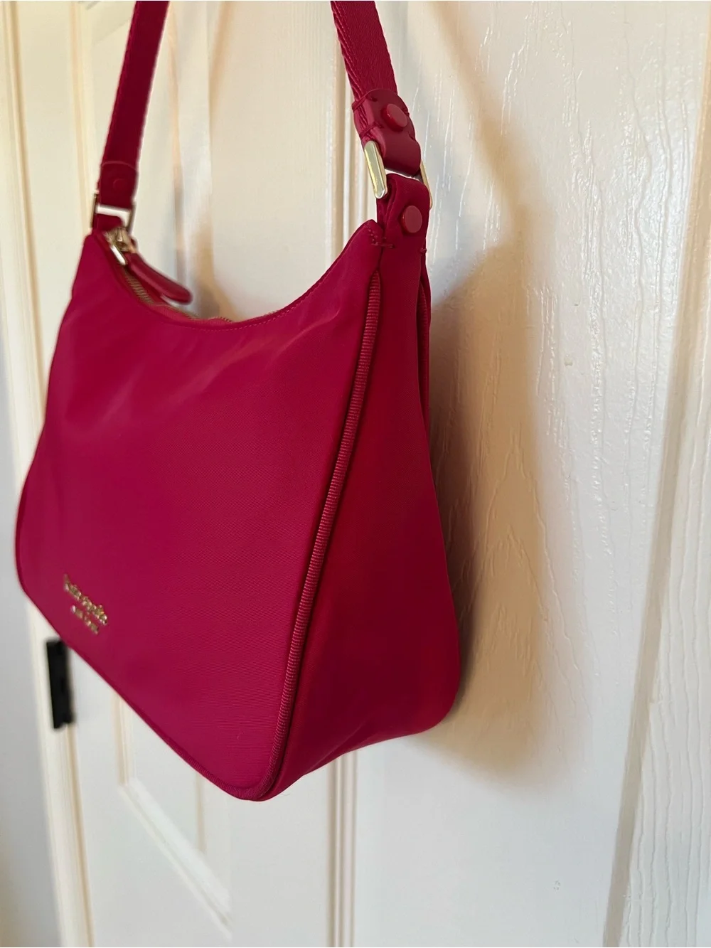 kate spade Raspberry Pink Shoulder Bag with Gold Hardware